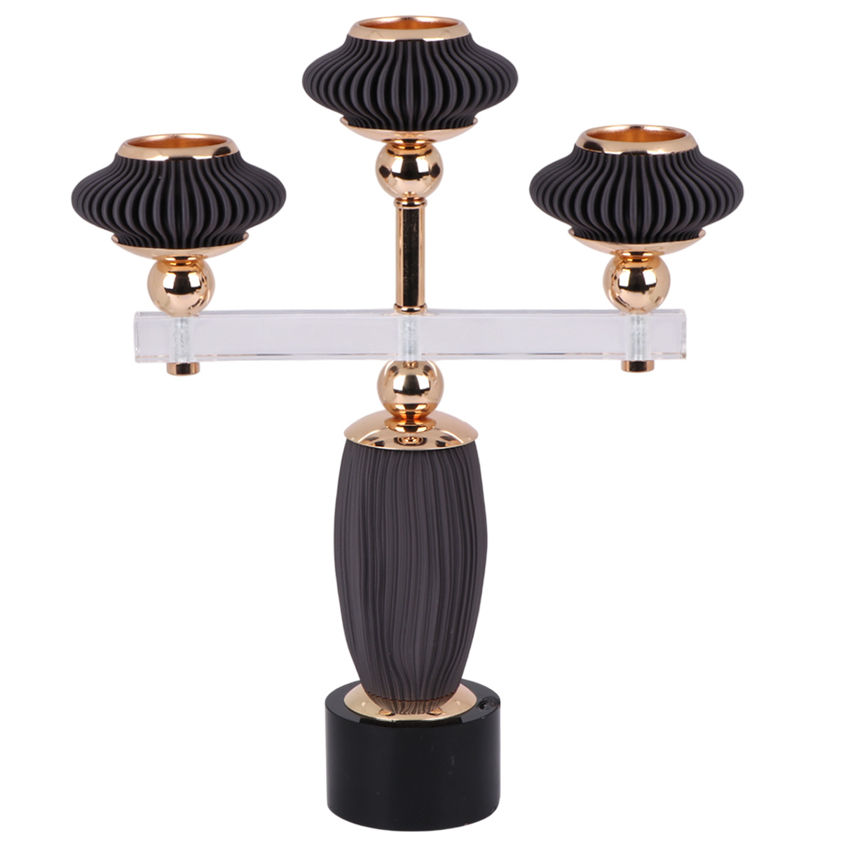 Decorative Candle Black and Golden