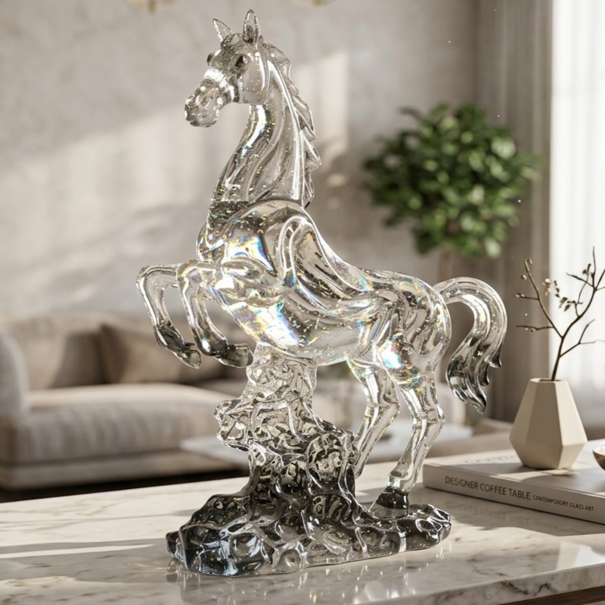 Horse Crystal Figurine