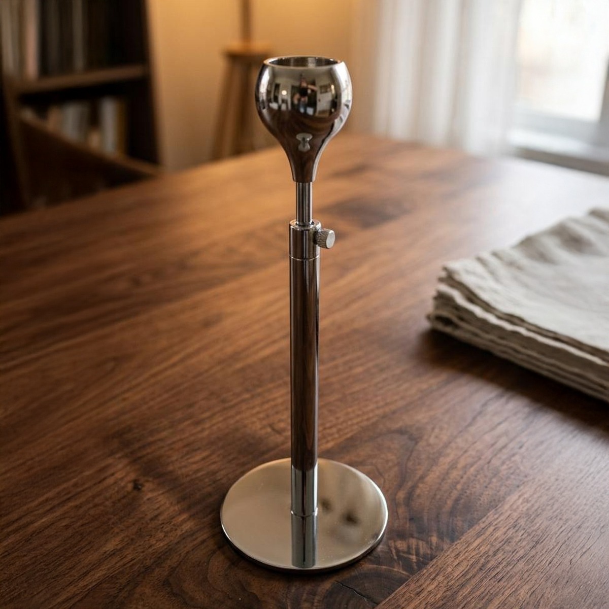 Metal Candle Holder Silver