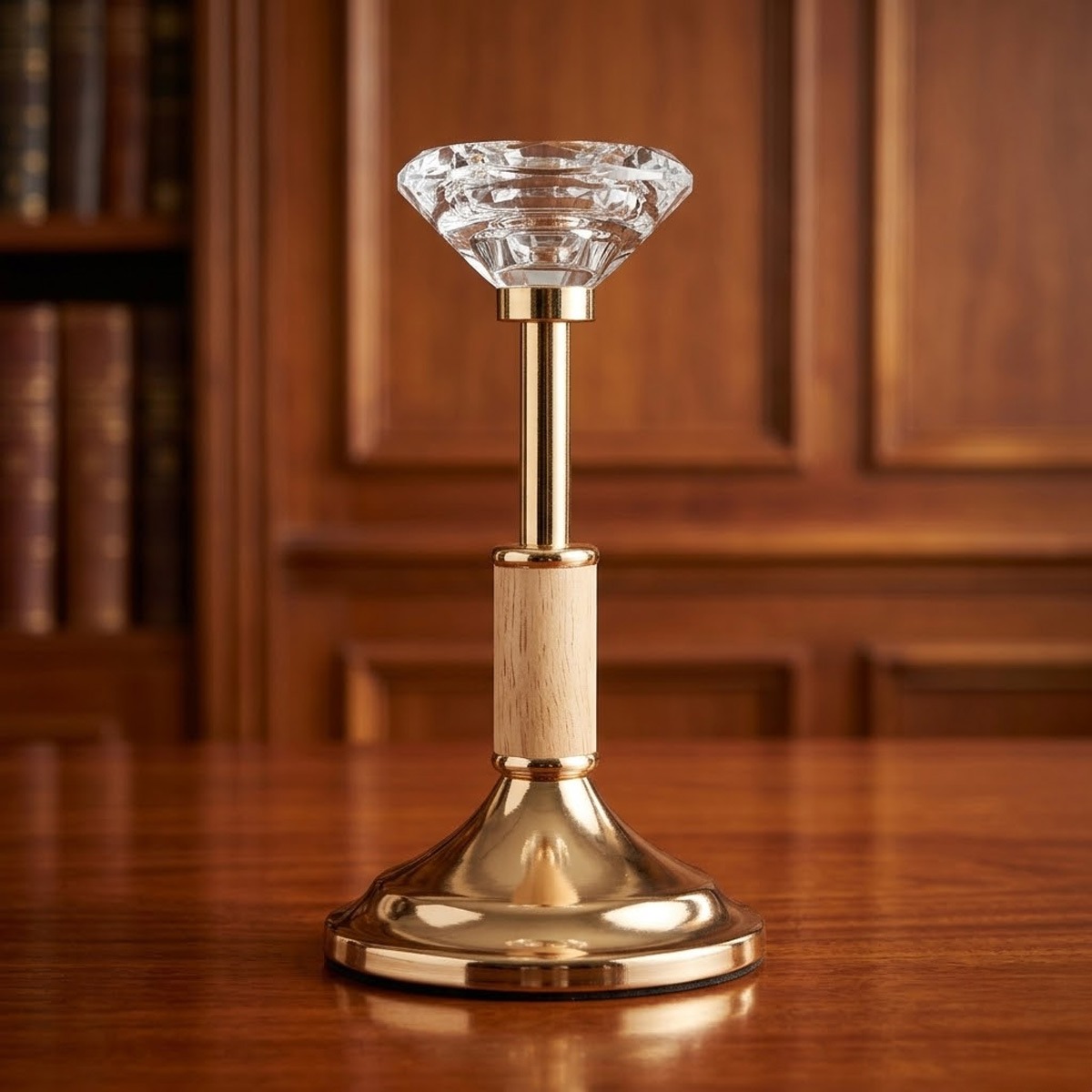 Metal Candle Holder Small Golden