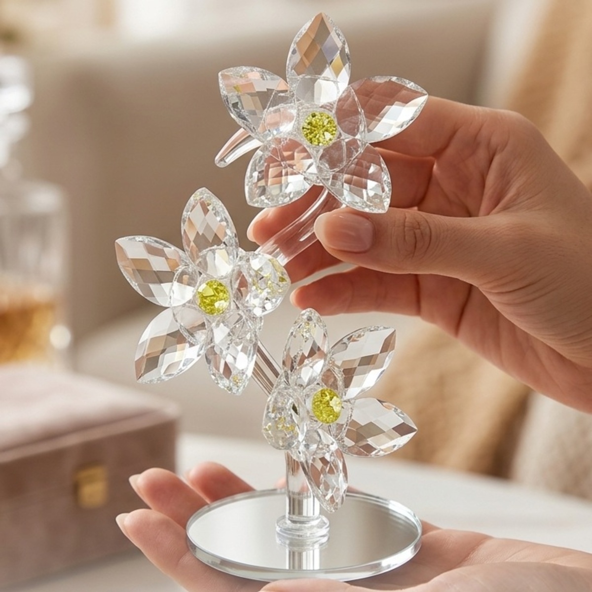 Crystal Flower Ornament