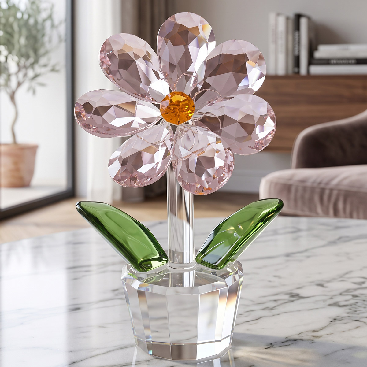 Crystal Flower Ornament For Decoration