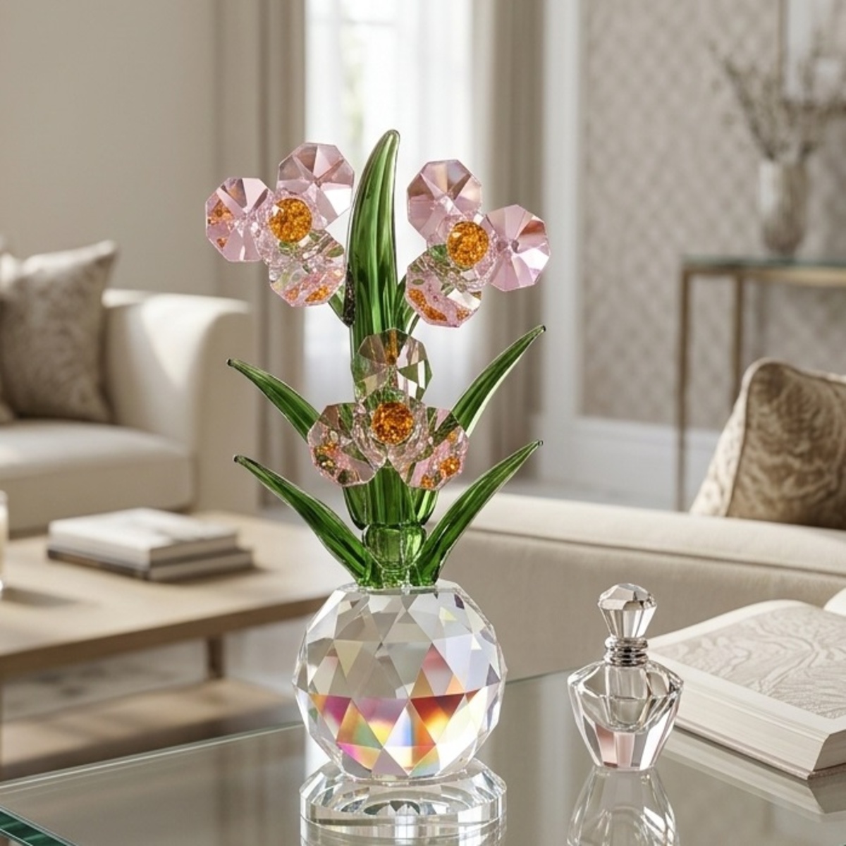 Flower Crystal Ornament