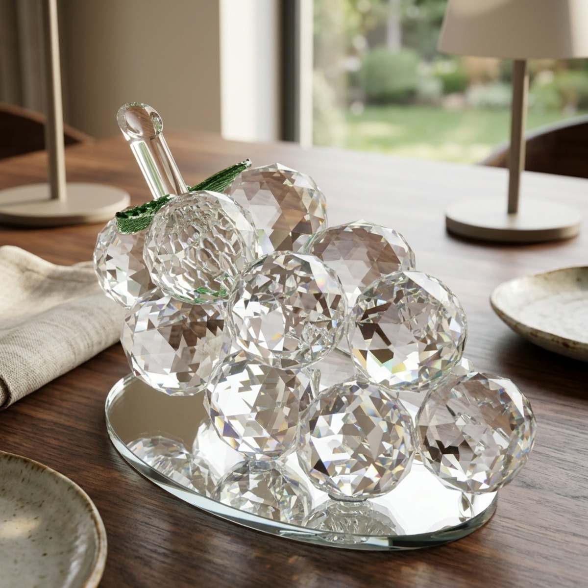 Grape Cluster Crystal Ornament