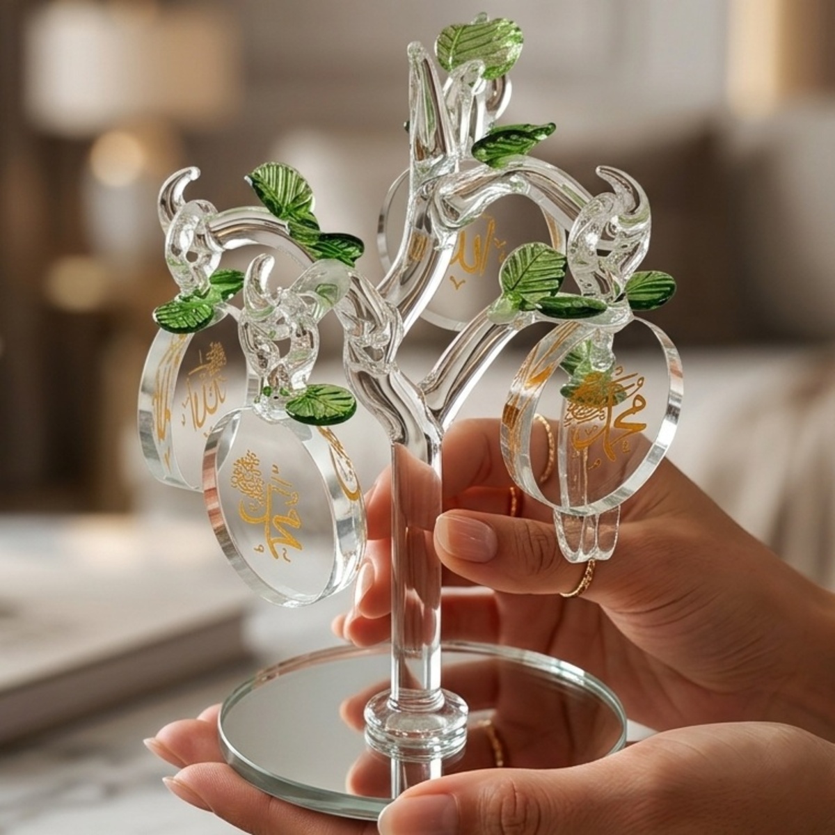 Crystal Quran Tree Décor Figurine
