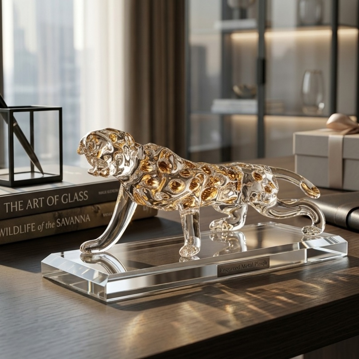 Leopard Crystal Figurine
