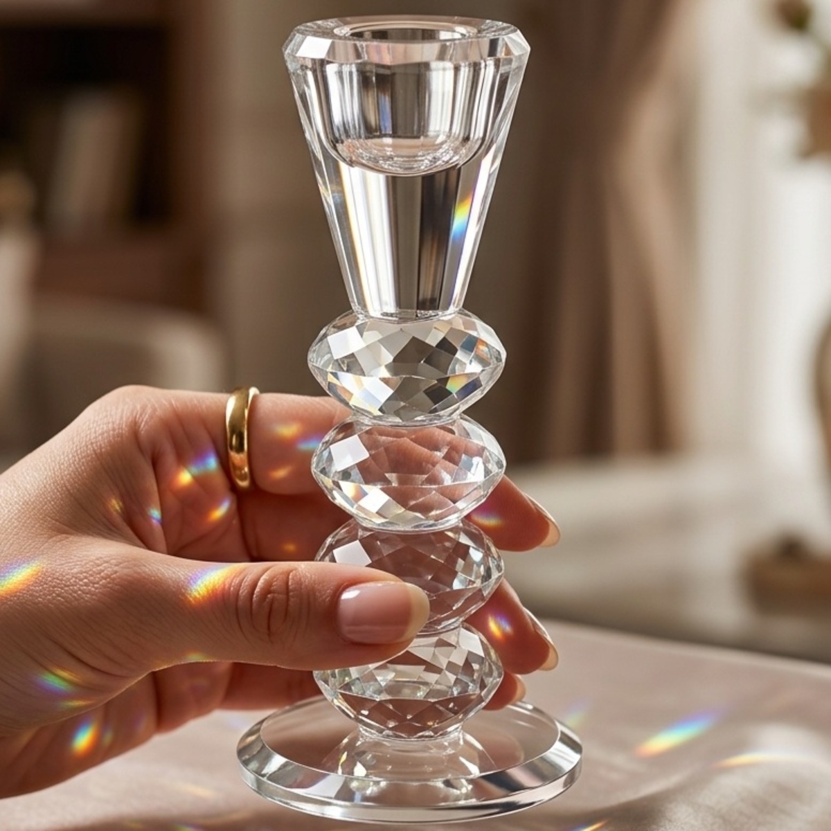 Glass Candle Holder