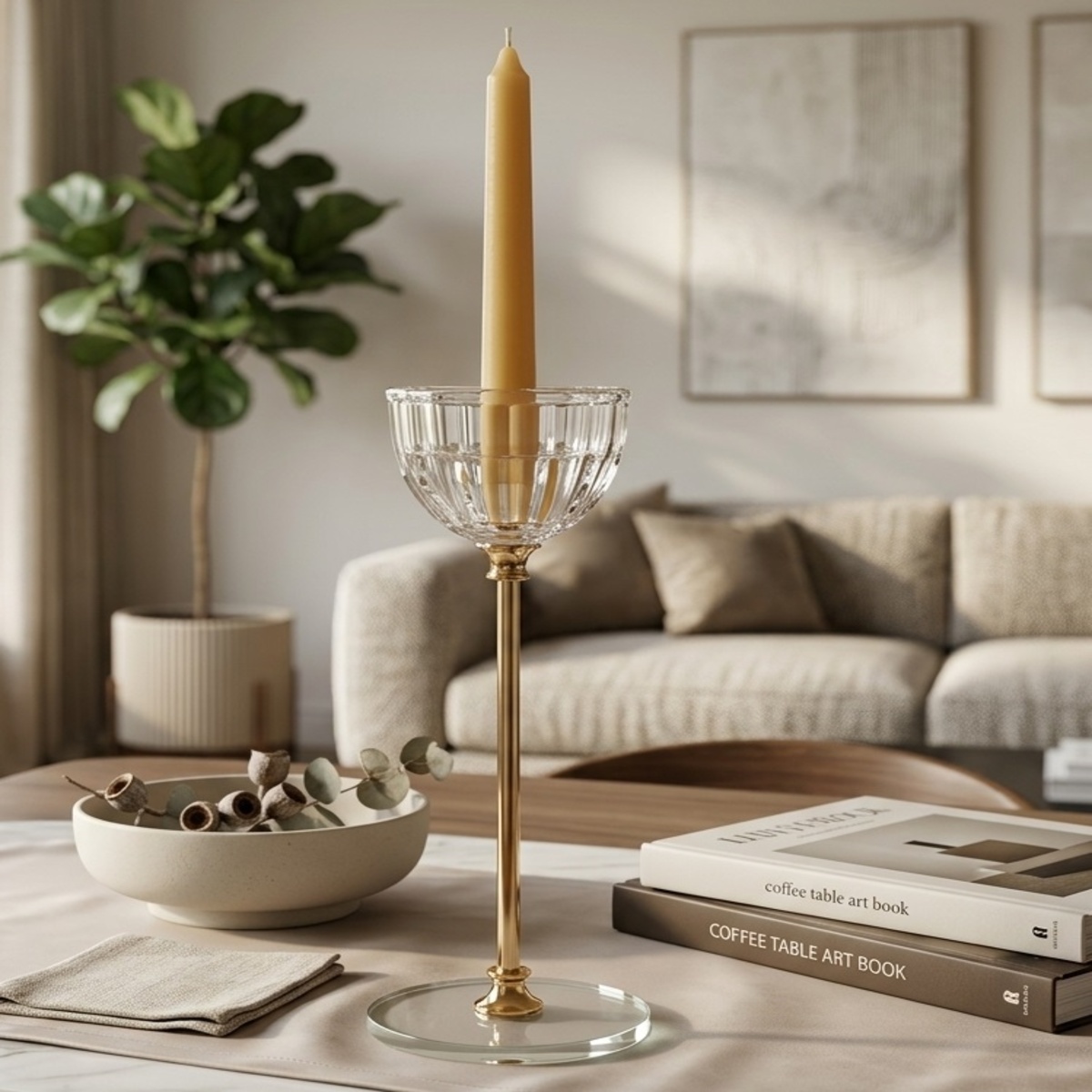 Crystal Glass Holder Candle