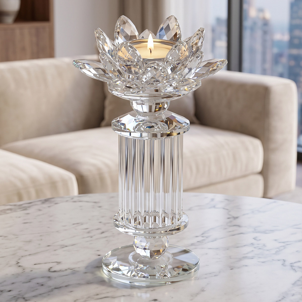 Glass Candle Holder