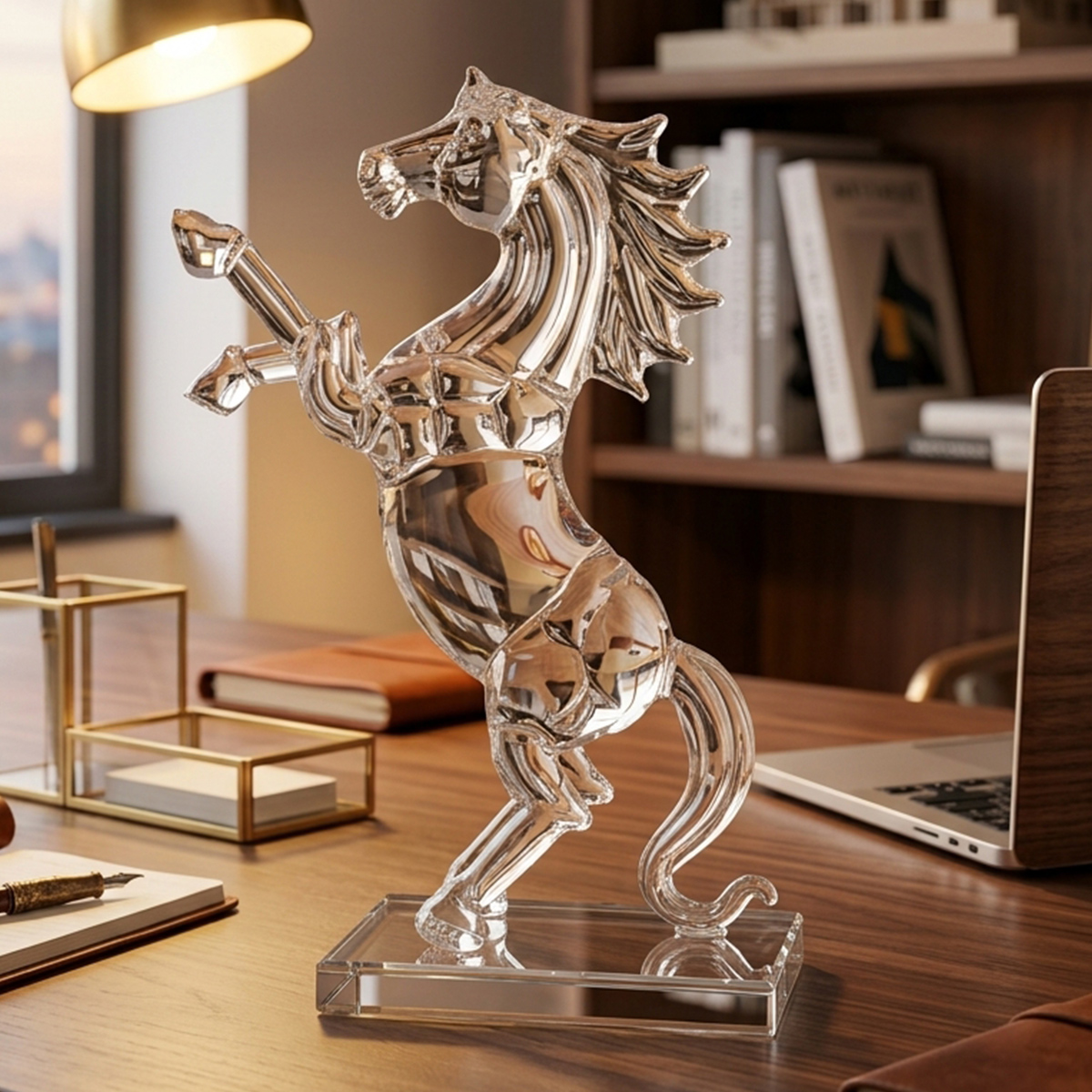 Horse Crystal Figurine