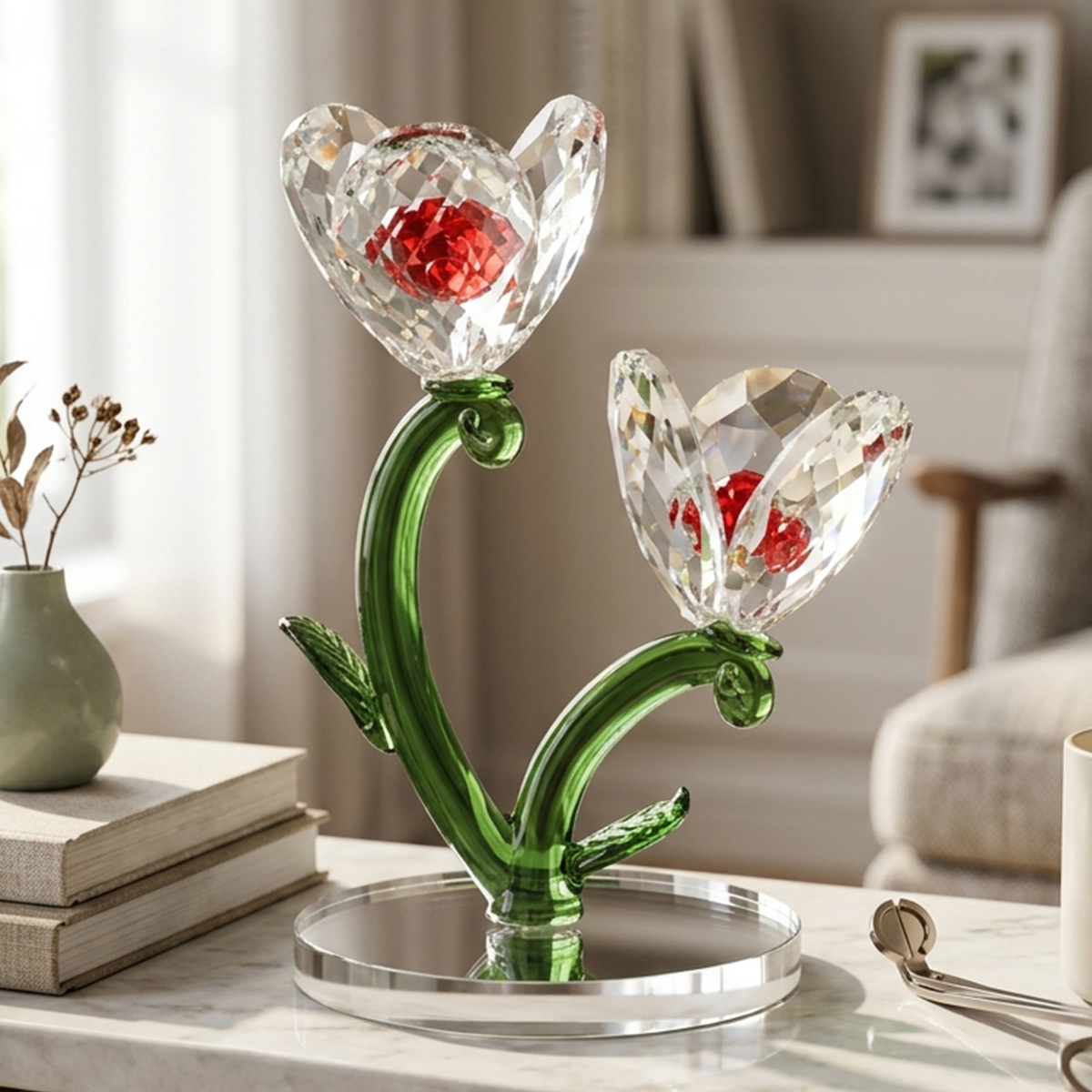 Tulip Flower Crystal Ornament