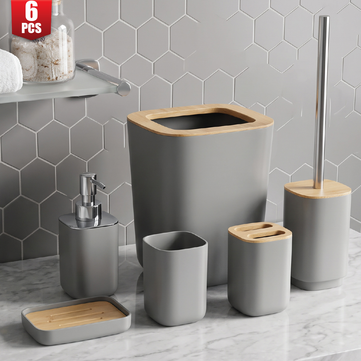Bathroom Accessories Set 6 Pieces