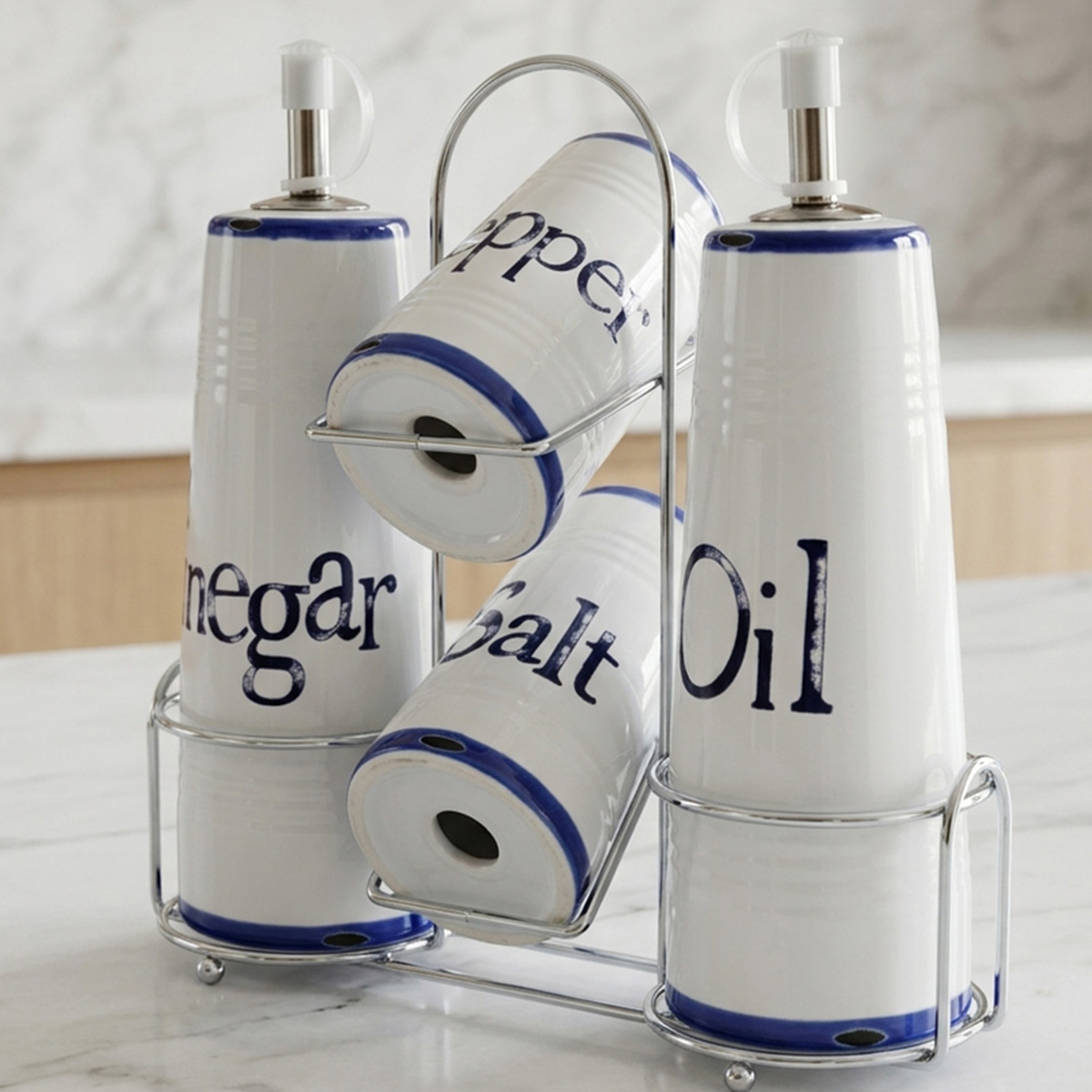 Oil Vinegar Ceramic Bottle Set