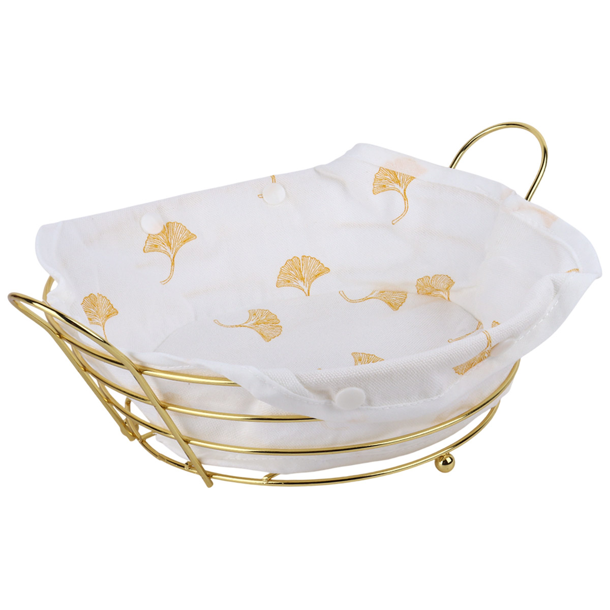 Golded Bread Box With Cloth