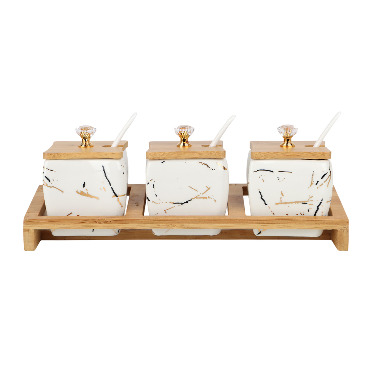 Canister With Lid & Stand 3 Pieces