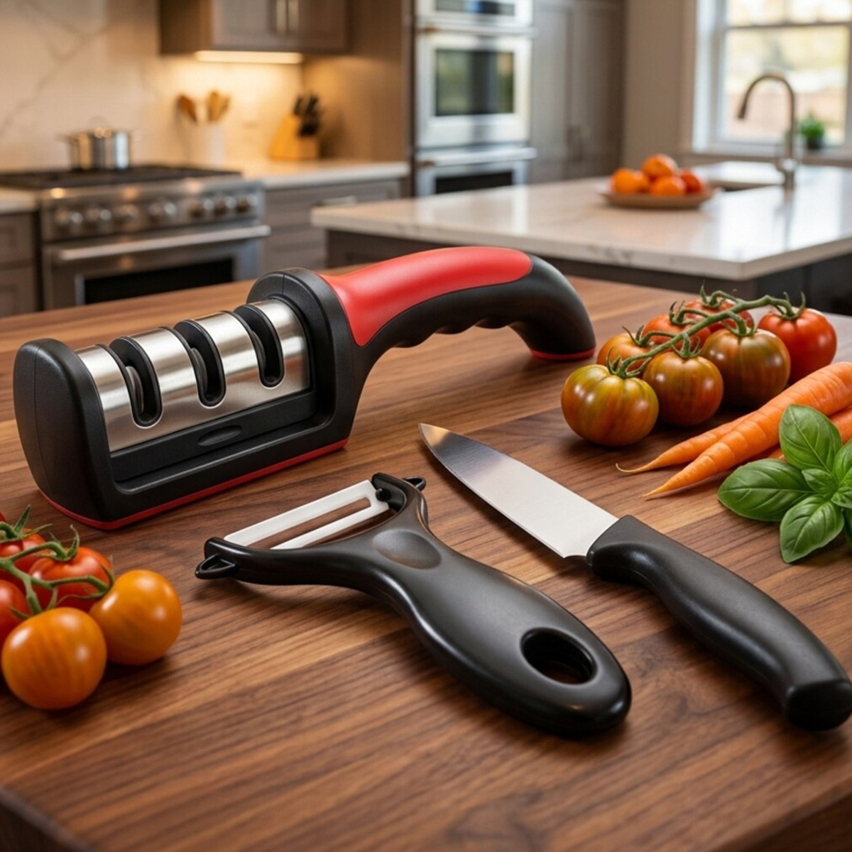 3 Stage Knife Sharpener with Peeler
