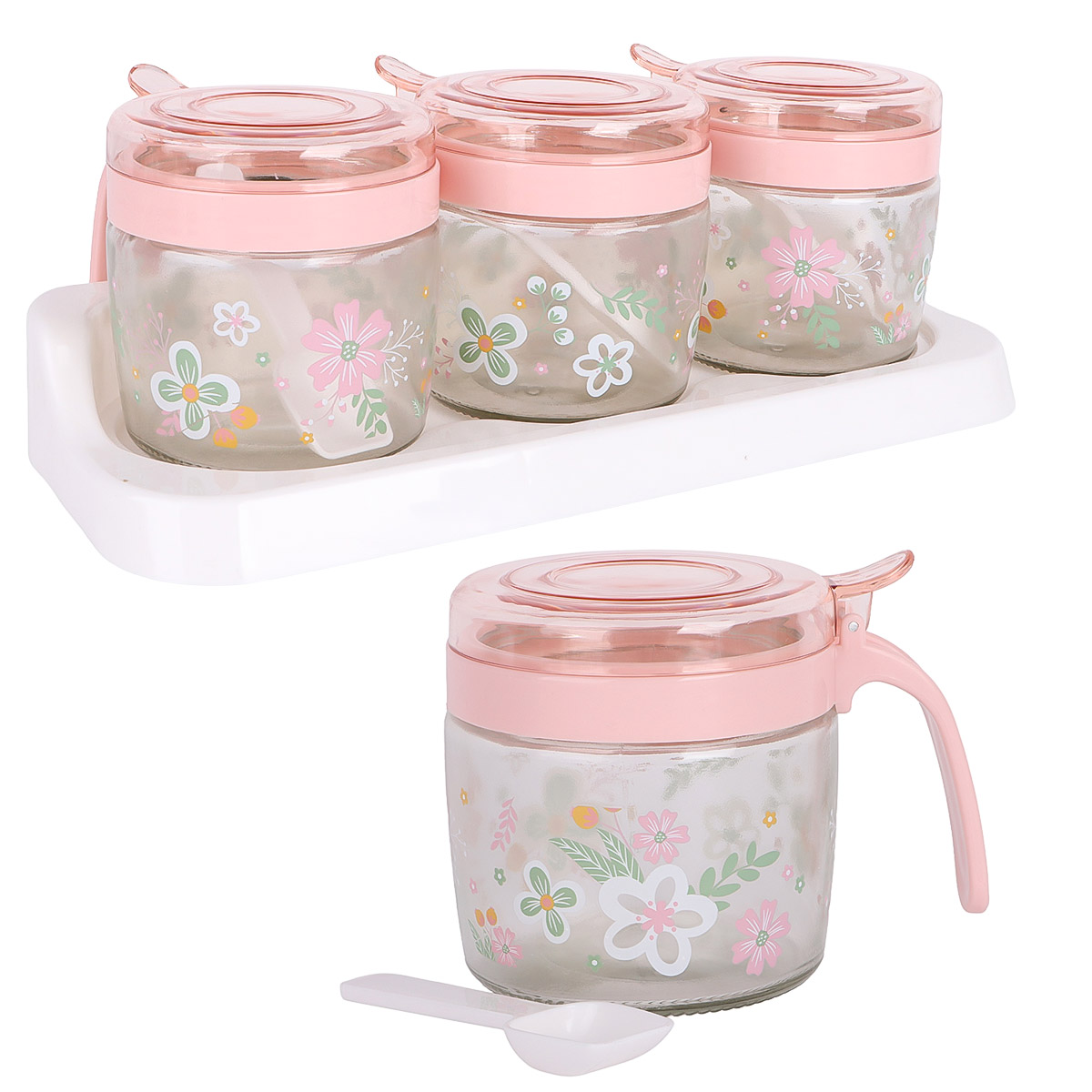 Spicy Bottle Glass 3300ml 3 Pieces