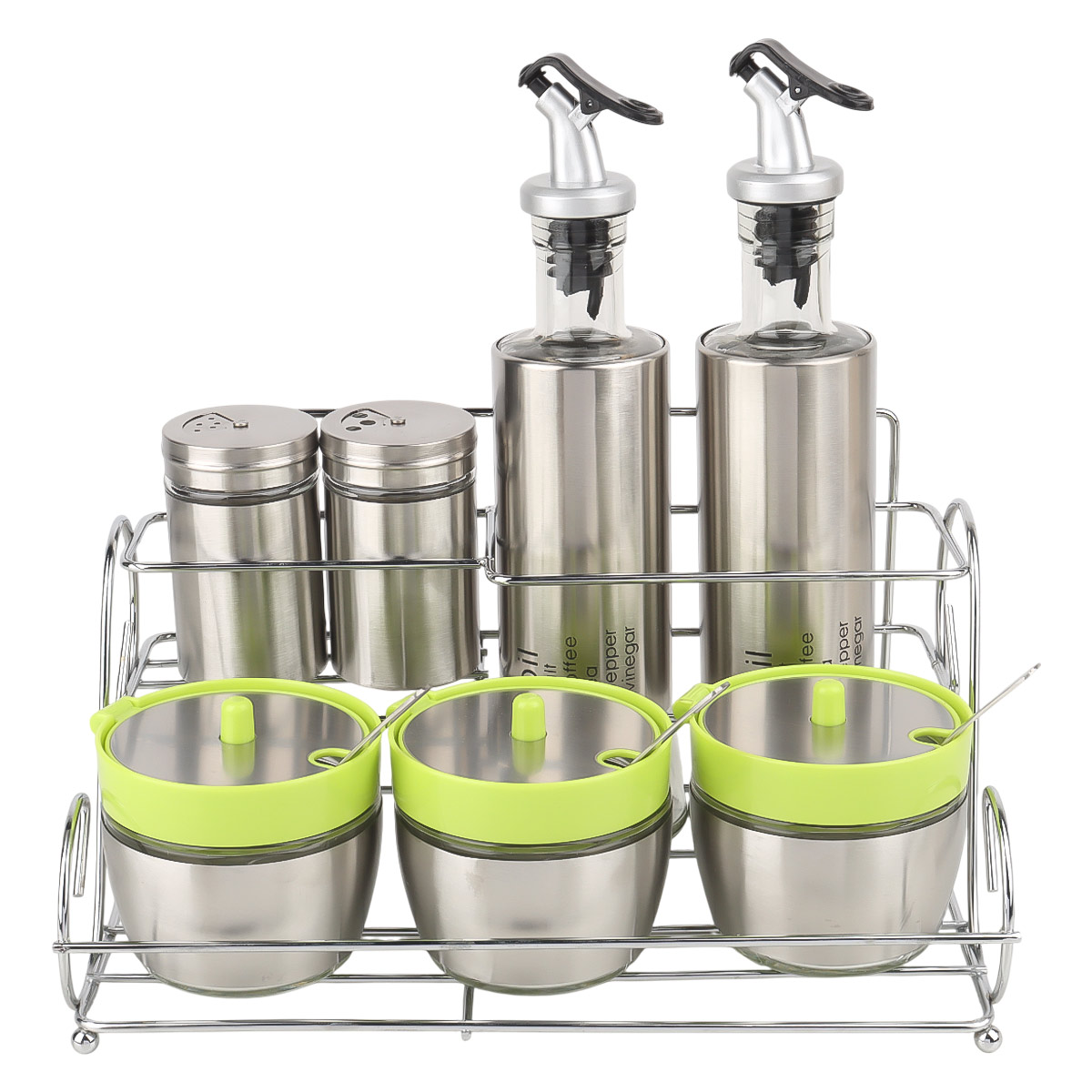 Spice Set With Stand 7 Pieces