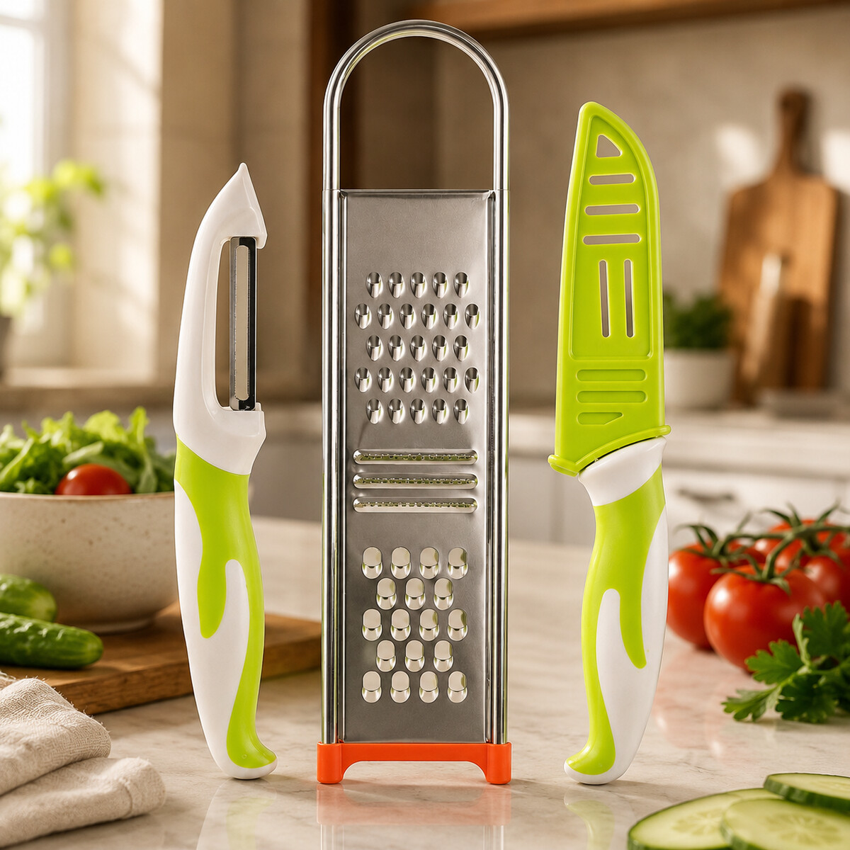 Kitchen Grater Set with Knife