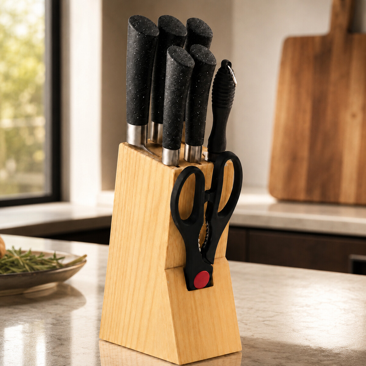Tribal State Knife Set with Stand 8 Pieces