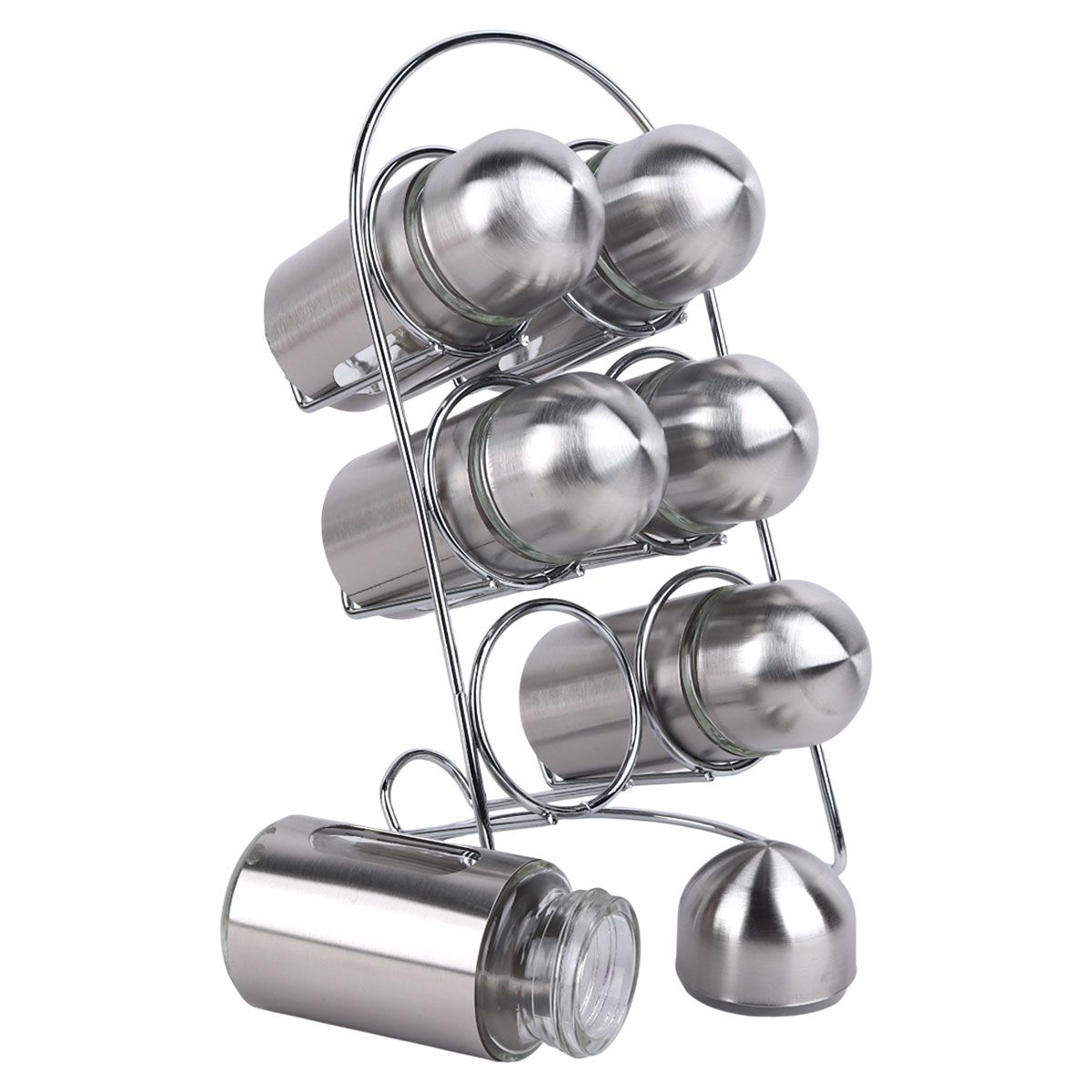 Spice Bottle With Stand 6 Pieces Set