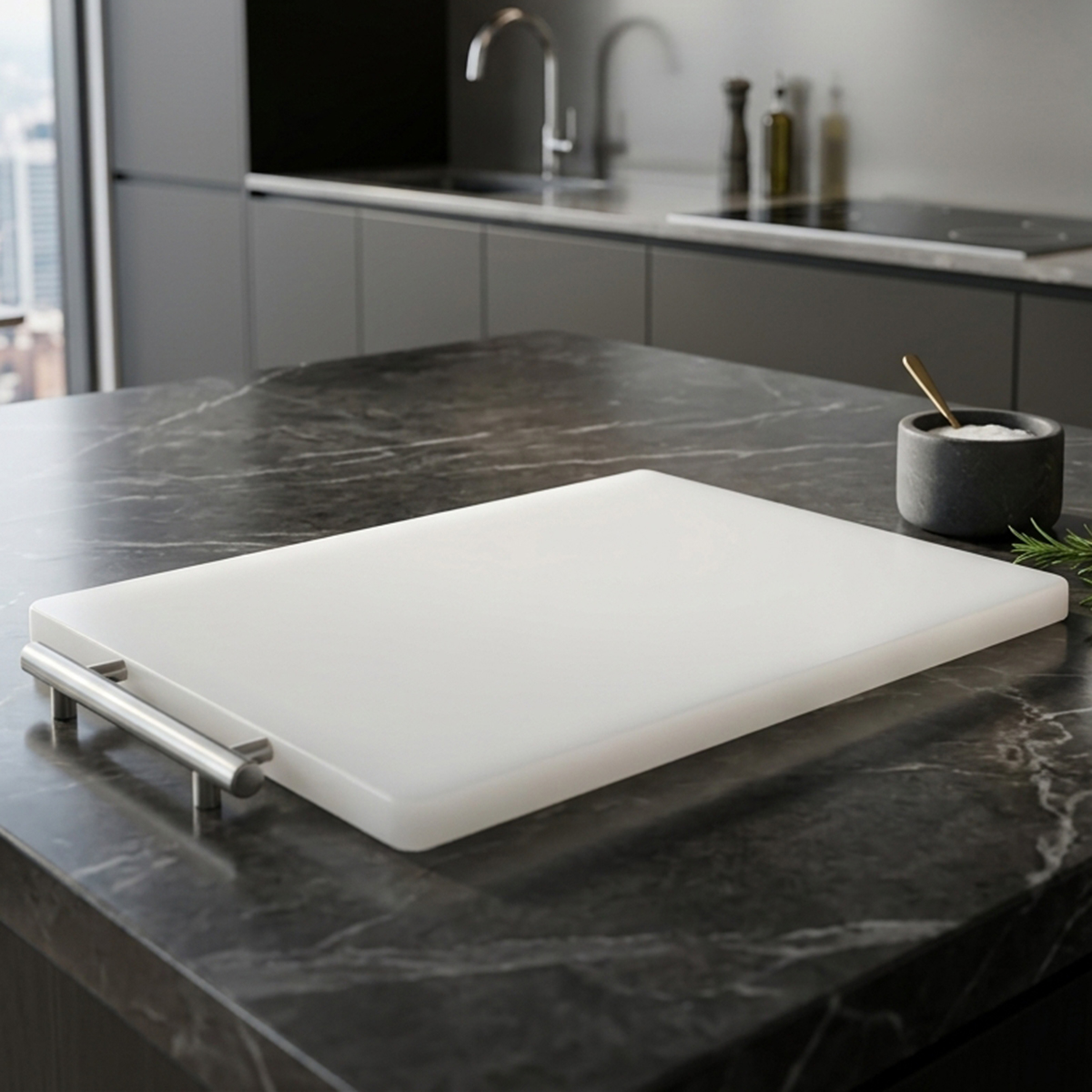 Large Plastic Kitchen Cutting Board With Metal Handle