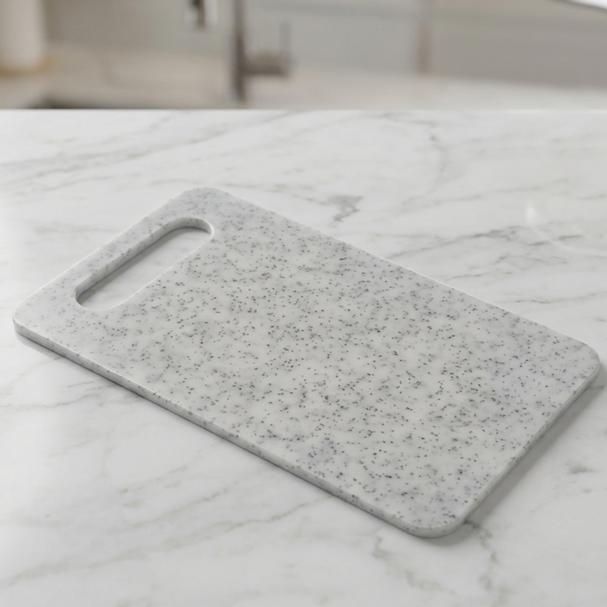 Black & White Speckled Plastic Cutting Board