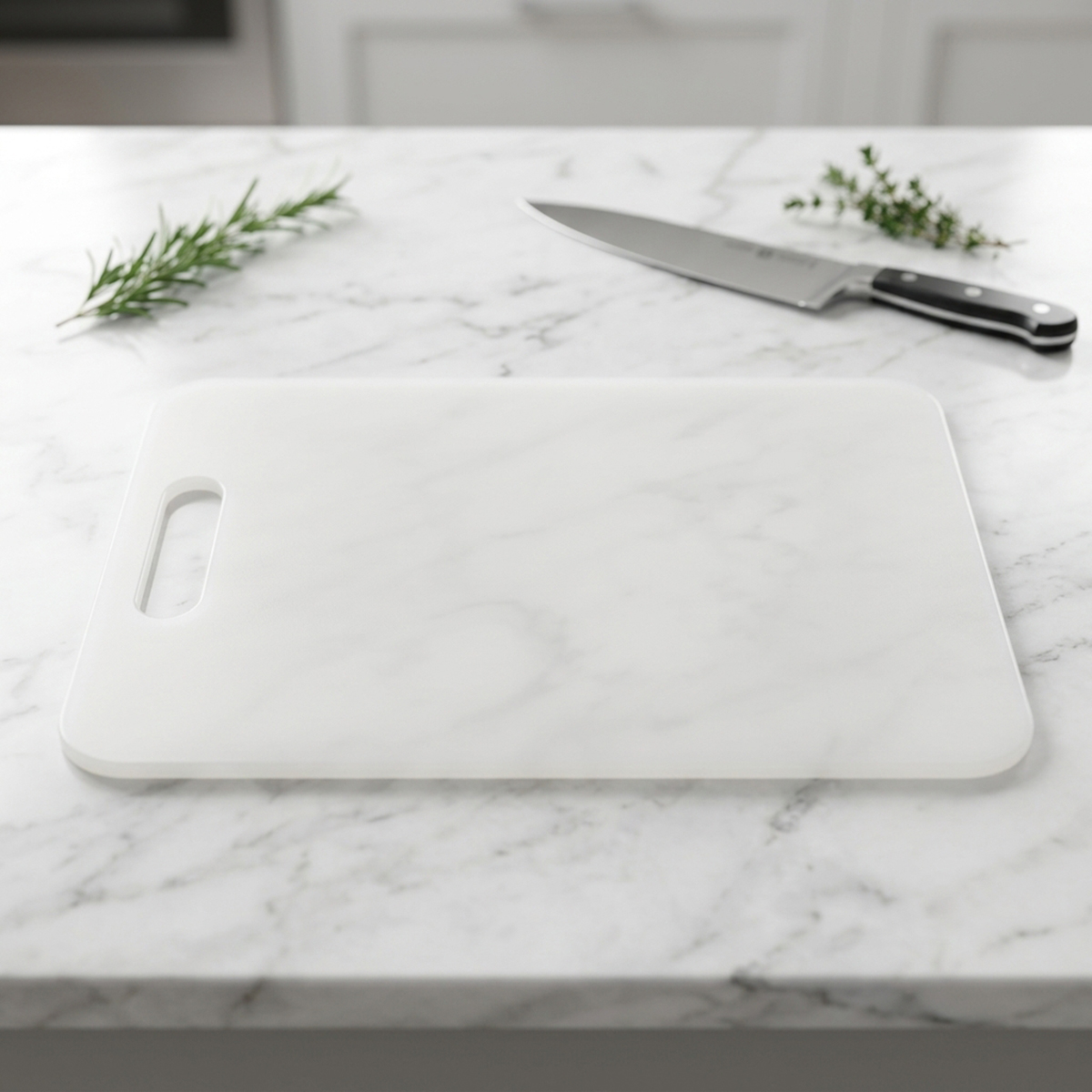 Rectangular White Color Kitchen Cutting Board