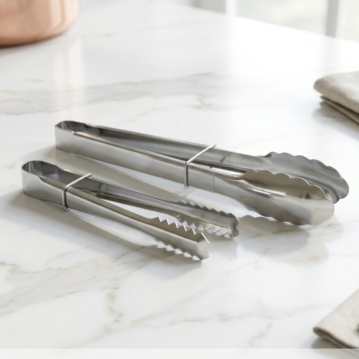 Stainless Steel Tongs Kitchen 2 Pieces