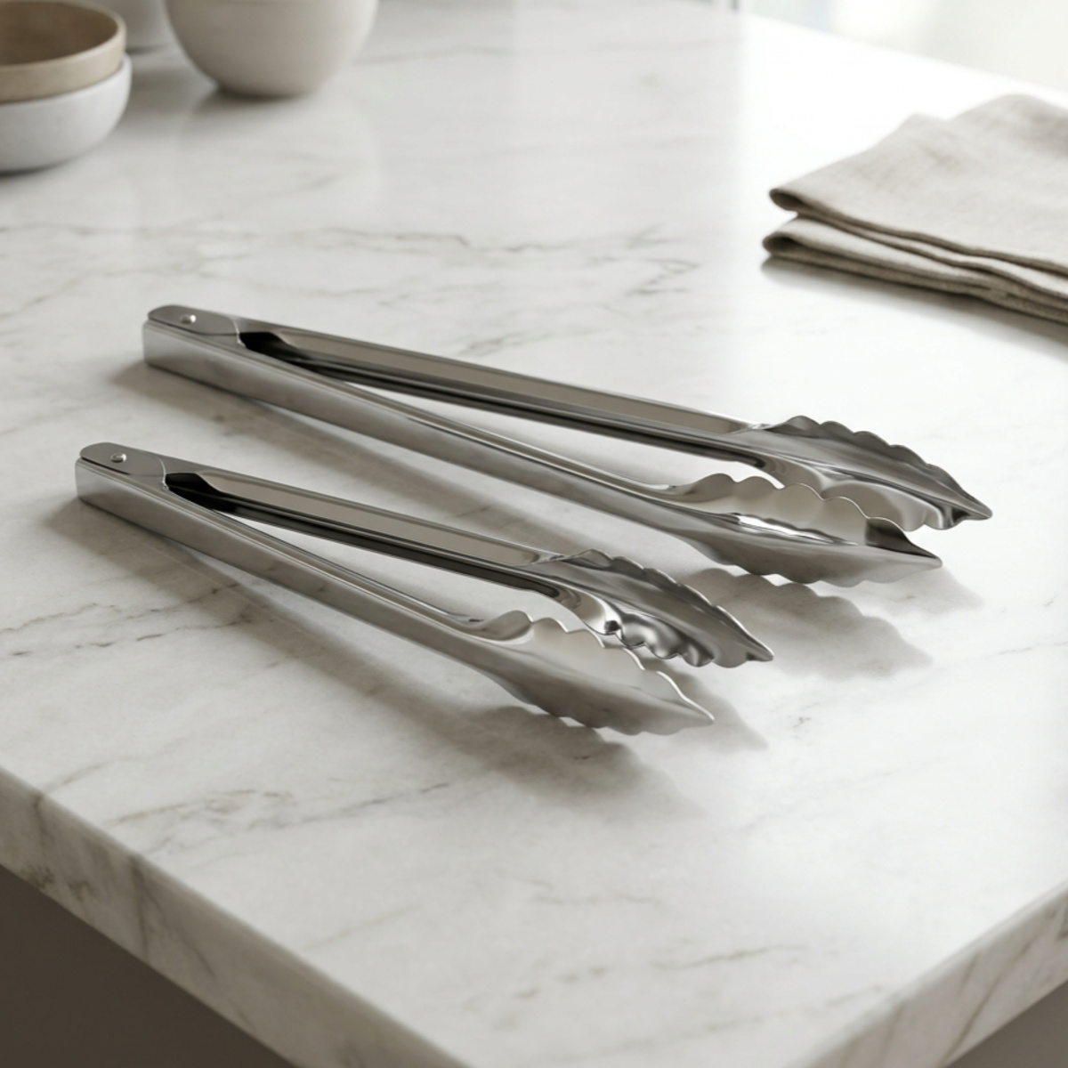 Stainless Steel Kitchen Tongs 2 Pieces