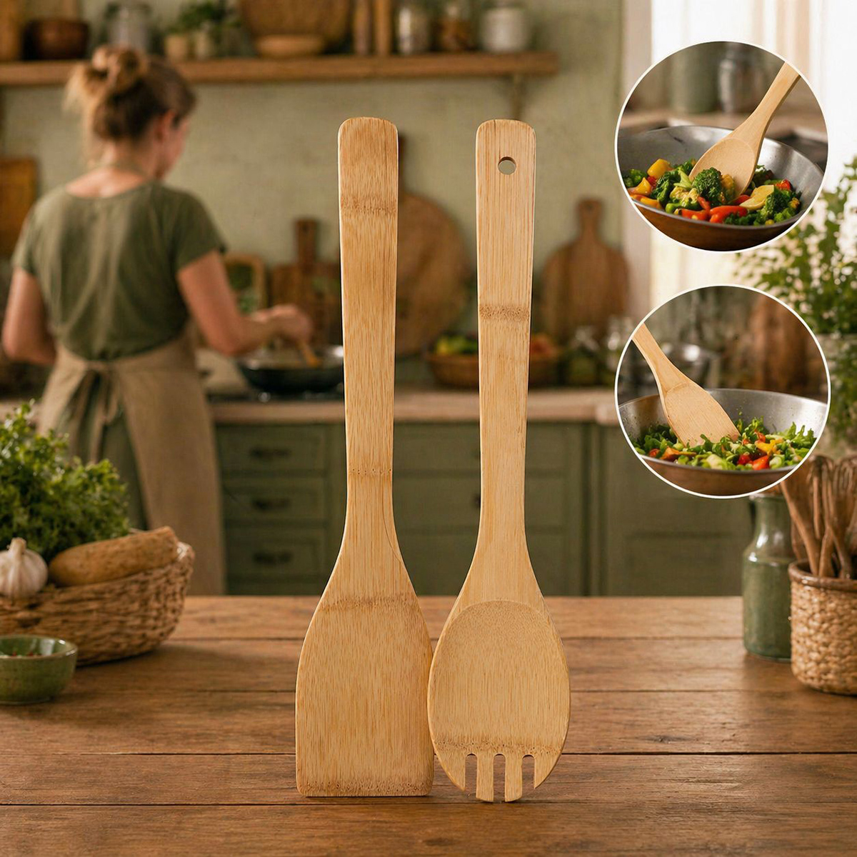 Wooden Spoon 2 Pieces | Kitchenware | Kitchen Tools & Utensils | Cooking Utensils Wooden Spoon 2 Pieces | Kitchenware | Kitchen Tools & Utensils | Cooking Utensils