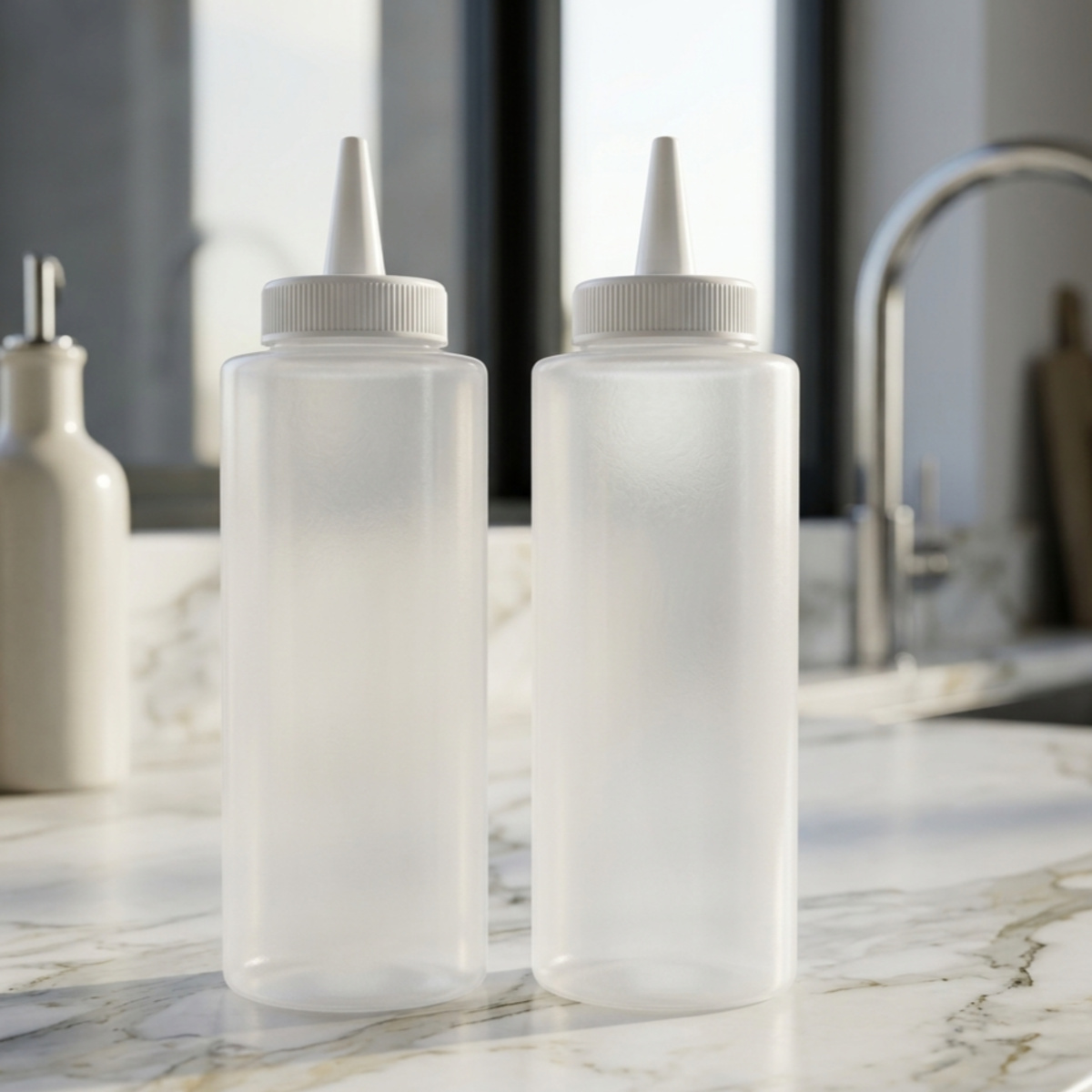 Plastic Squeeze Bottles 360ml 2 Pieces