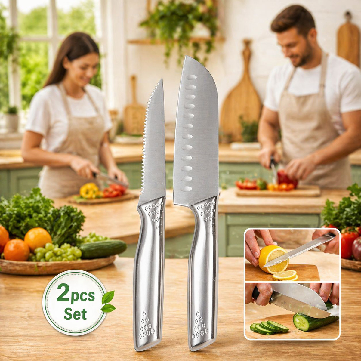 Knife Utility With Steak Knife 2 Pieces
