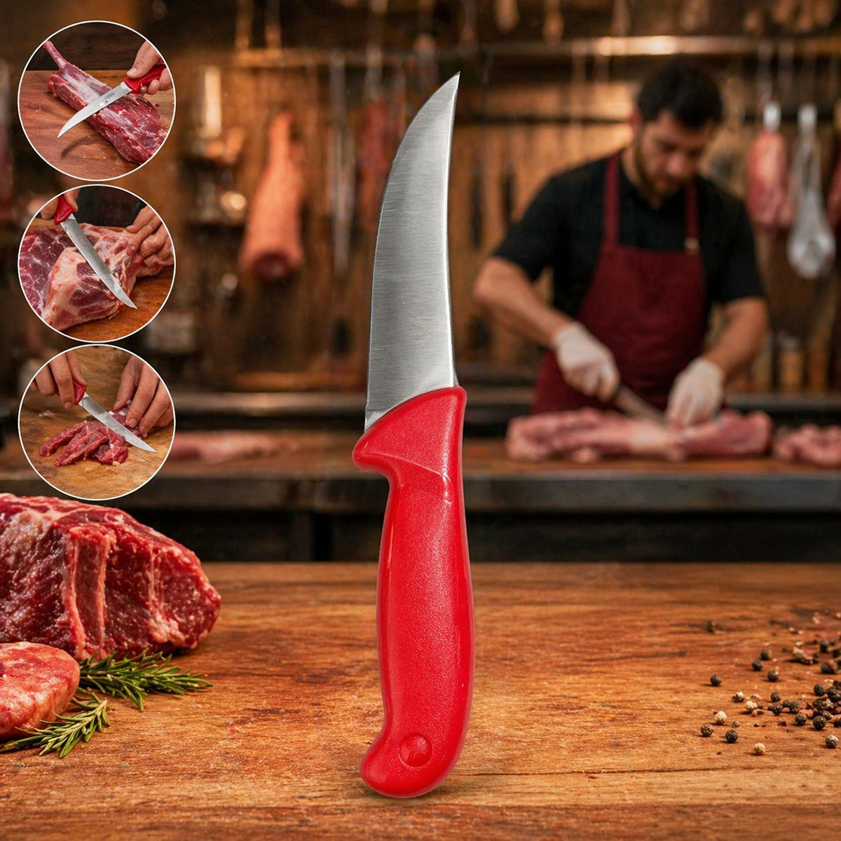 Knife Handle Plastic Red