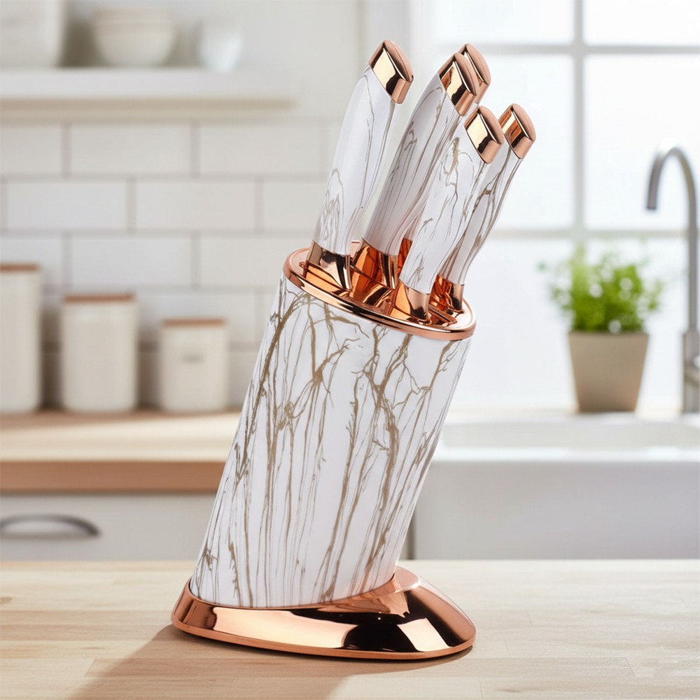 Kitchen Knife With Stand 6 Pieces Set