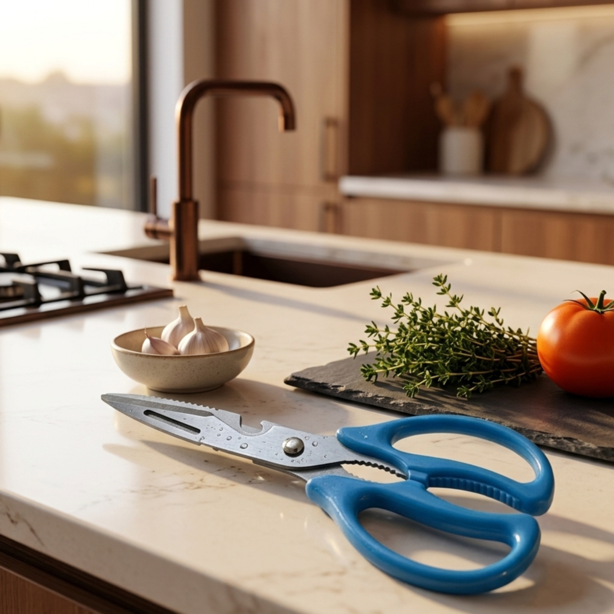 Kitchen Scissor with Handles Blue