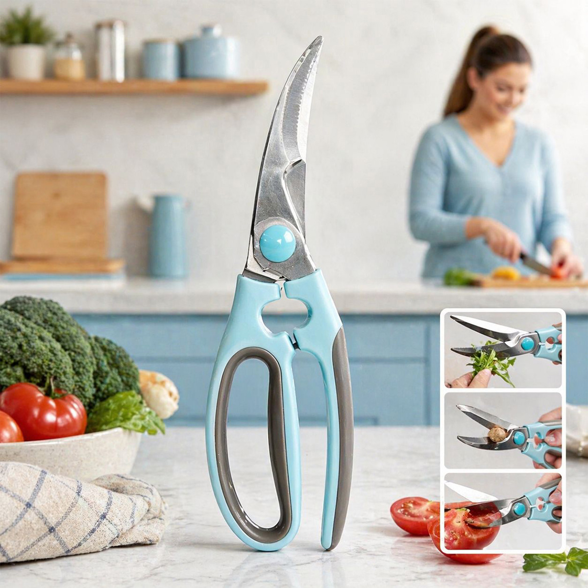 Kitchen Scissor Blue