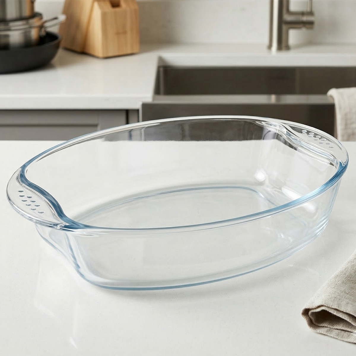 Microwave Oval Dish Glass 1.8L