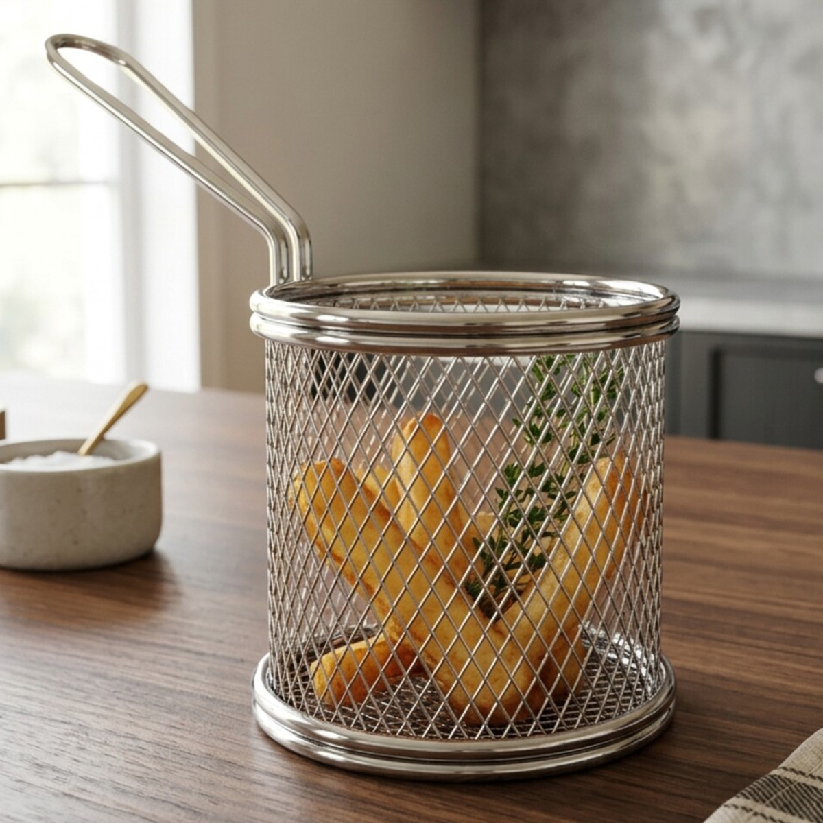 Stainless Steel Frying Basket with Handle