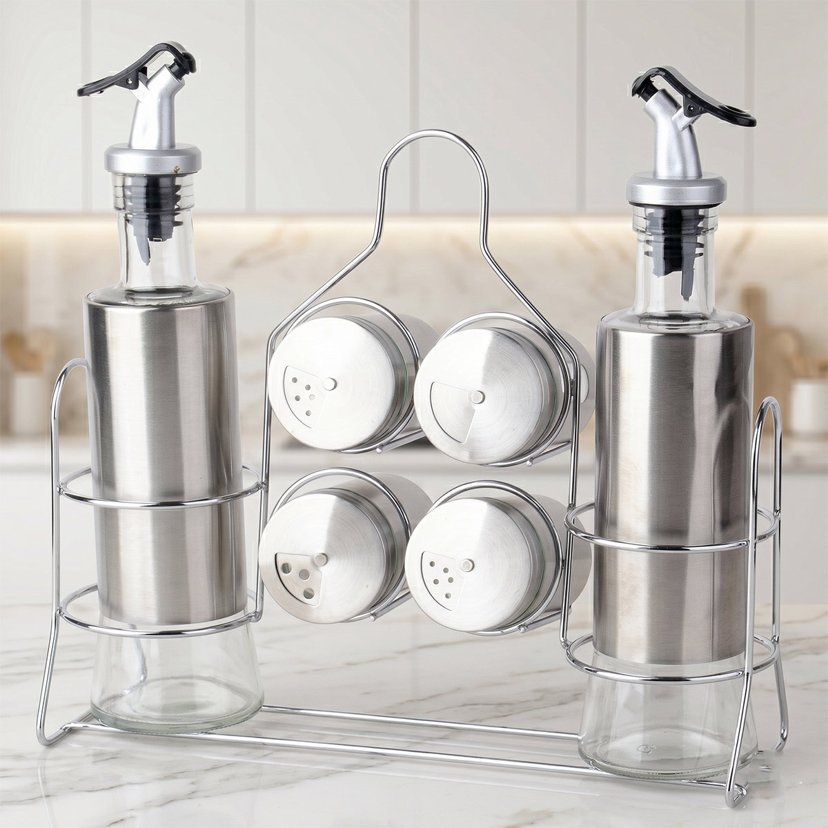 Glass Bottle Set 6 Pieces