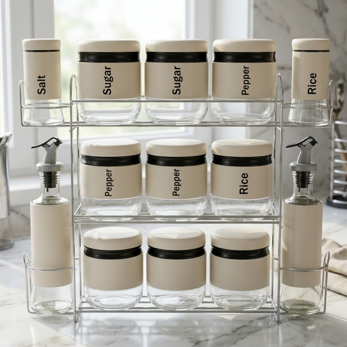 13 Piece Glass Spice Set