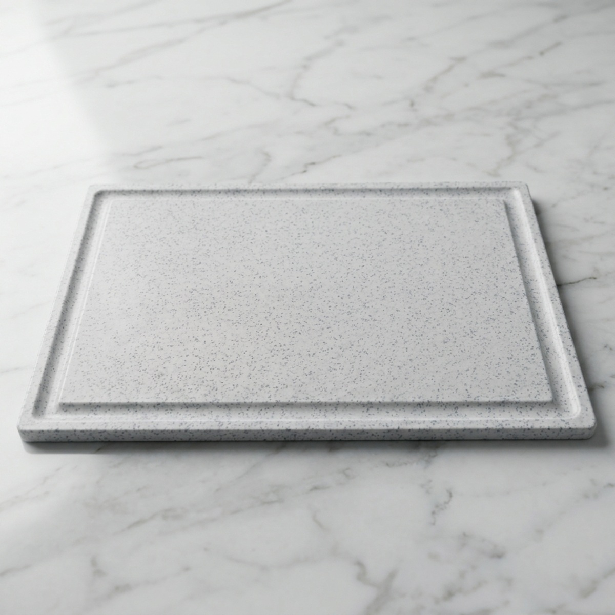 White Granite Speckled Plastic Cutting Board Grey