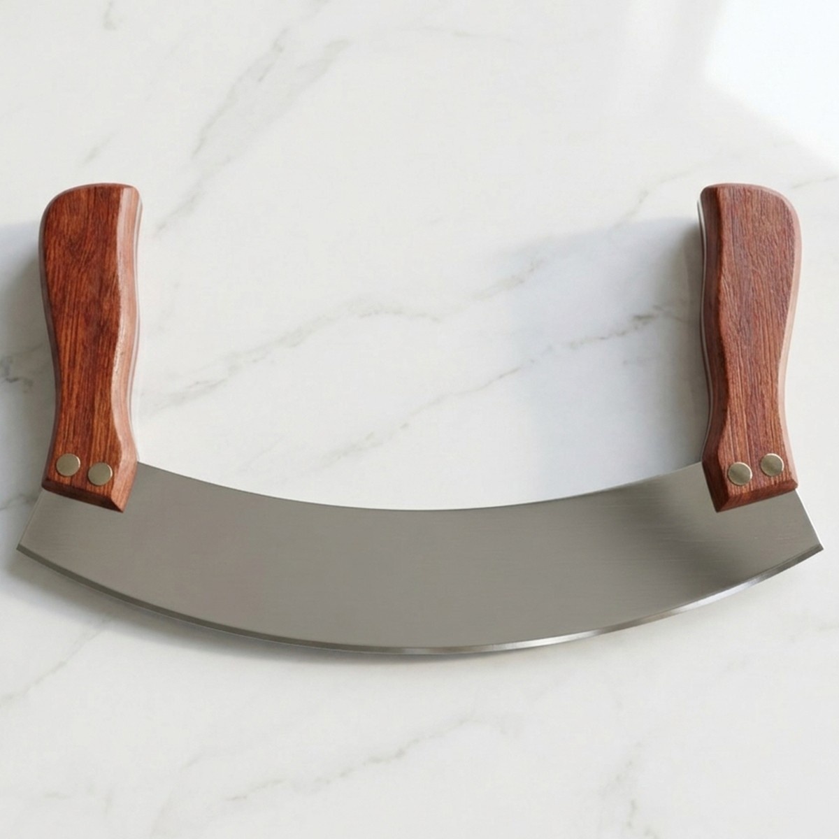 Double Handle Mezzaluna Knife