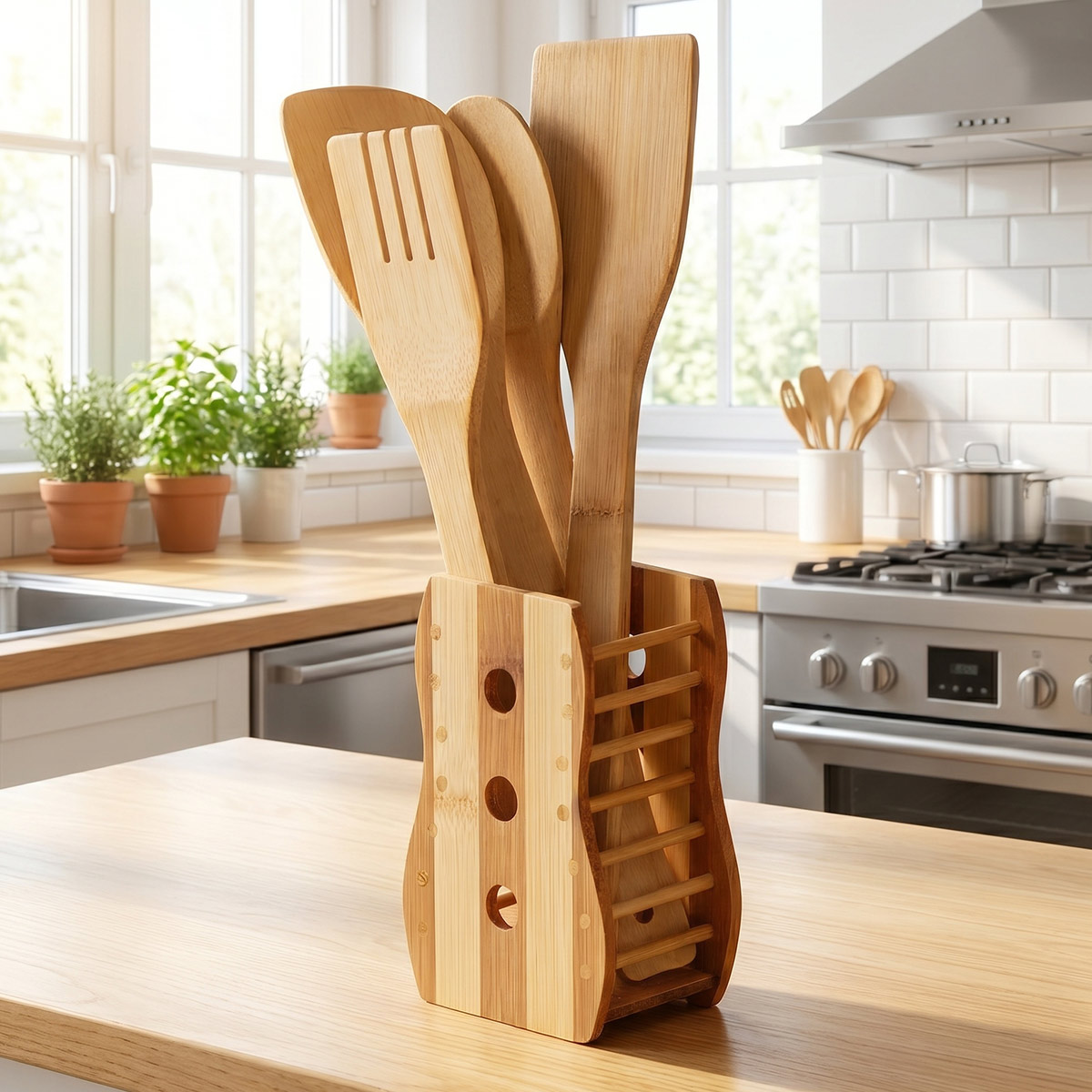 Wooden Kitchen Tools Set 
