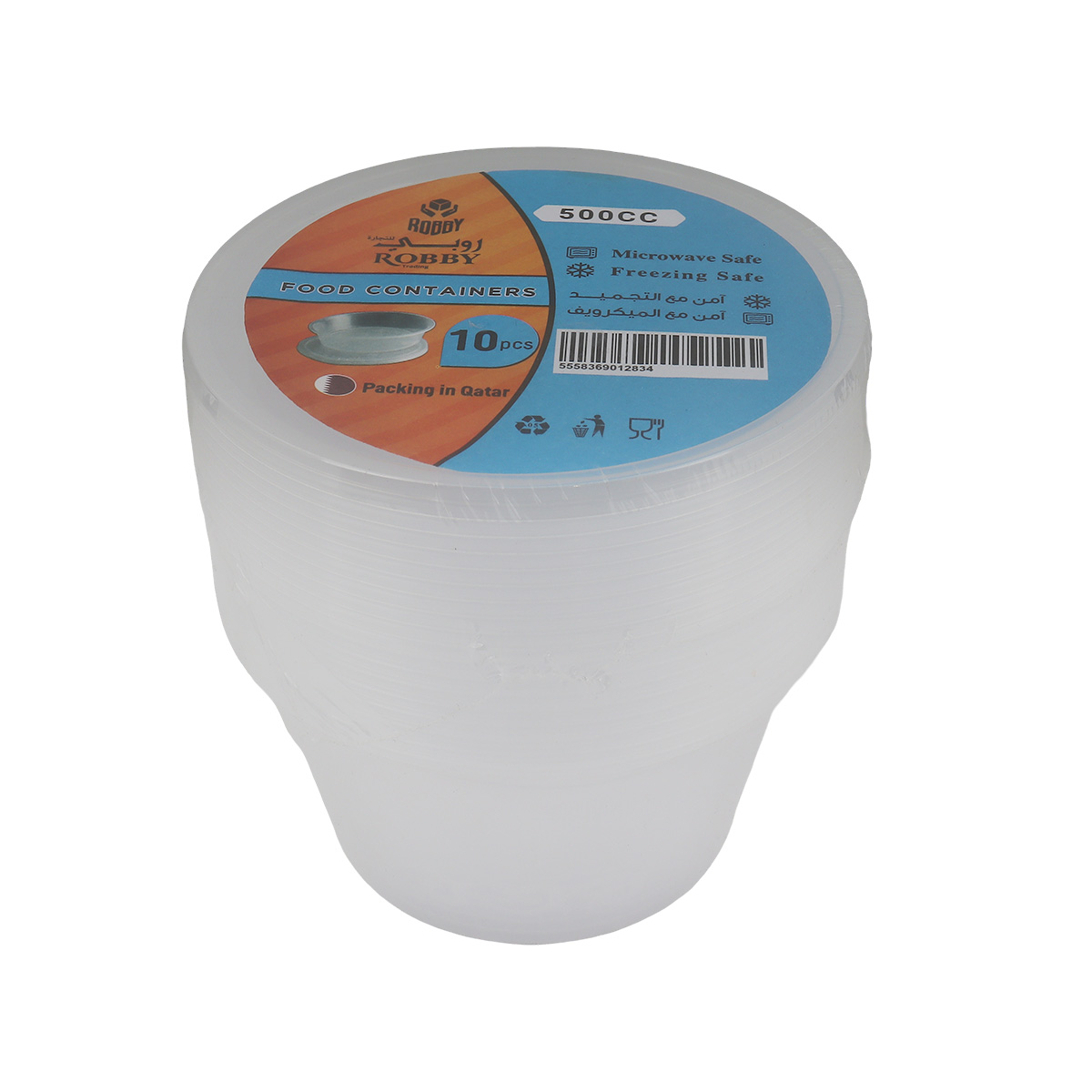 Robby Clear Microwave Box 500cc Round