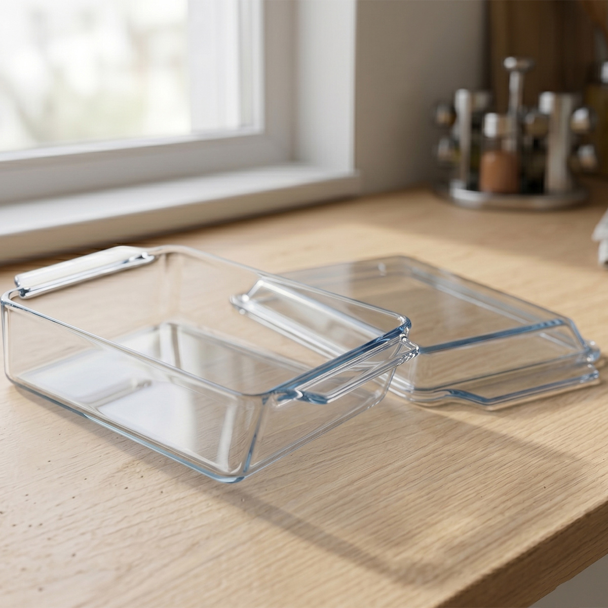 Square Glass Bakeware with Lid