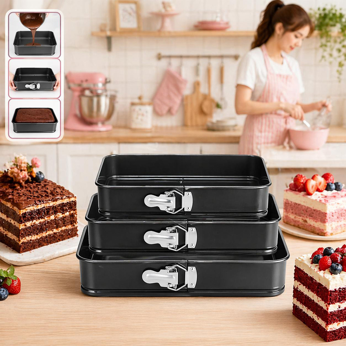 Cake Mold (24cm, 26cm, 28cm) | Kitchenware | Bakeware | Baking Tools & Accessories Cake Mold (24cm, 26cm, 28cm) | Kitchenware | Bakeware | Baking Tools & Accessories