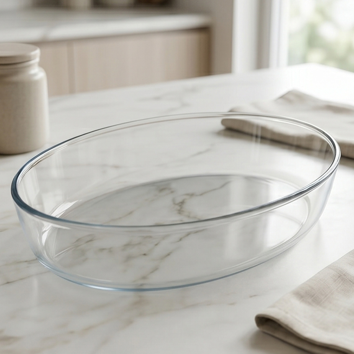 Glass Oval Baking Dish 3L
