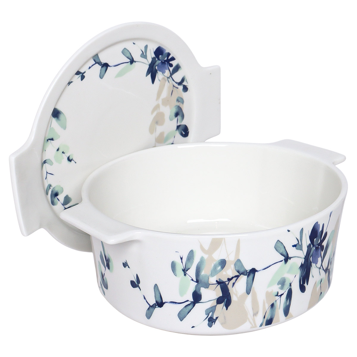 Eucalyptus Ceramic Baking Dish With Lid G-44
