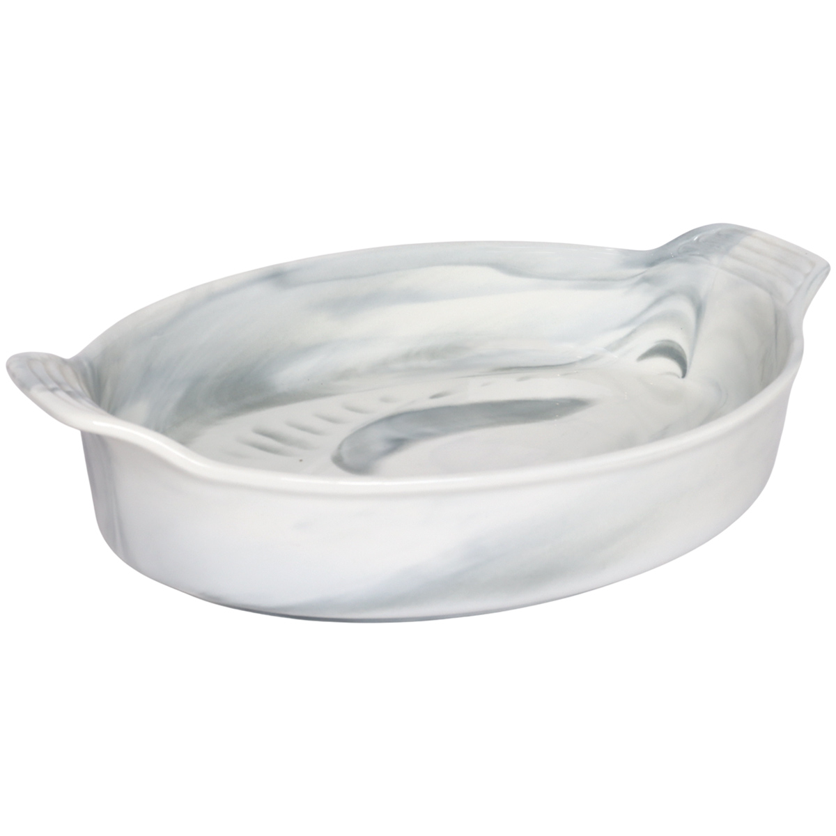 Marble Pattern Ceramic Baking Dish
